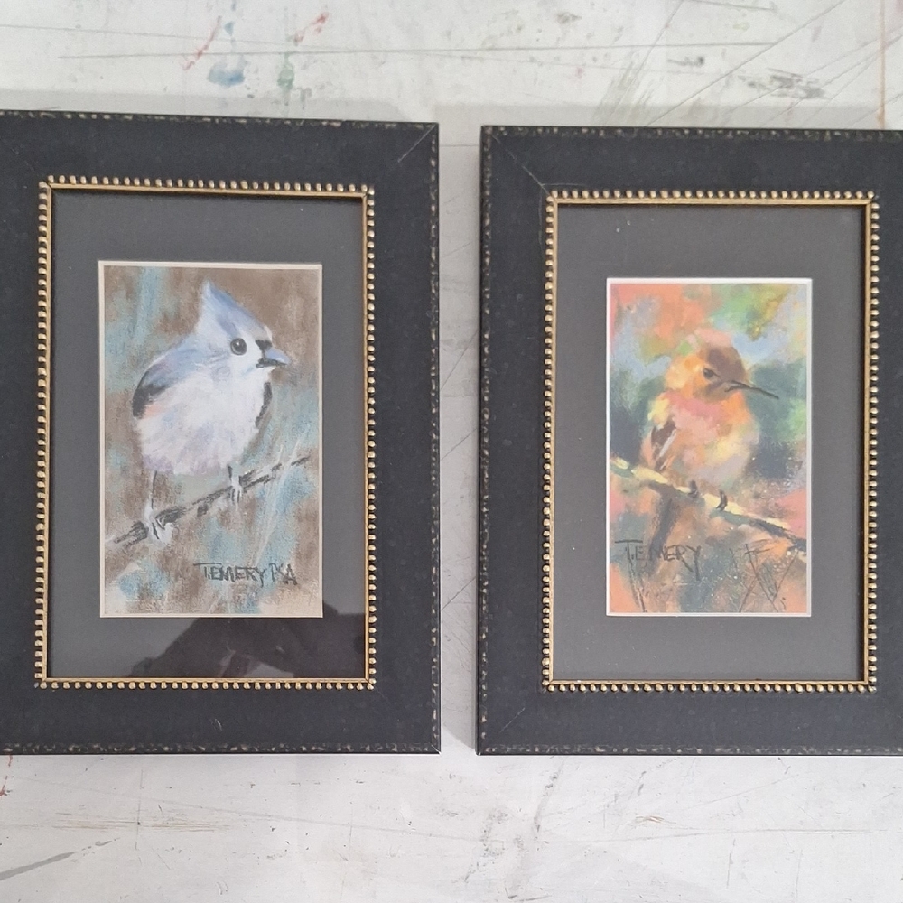 Original Pastel, Custom Framed Bird Art